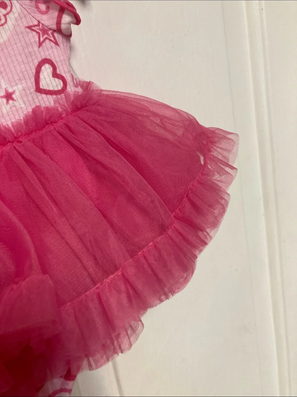 Barbie Hot Pink and Light Pink Tulle Tutu Dress with Bow Headband